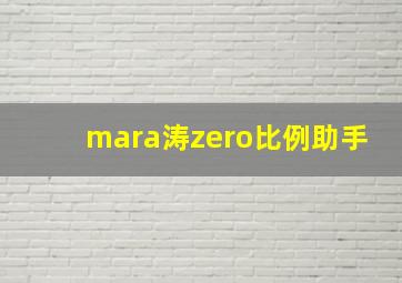 mara涛zero比例助手