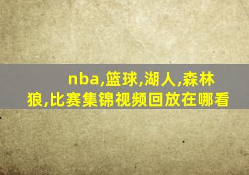 nba,篮球,湖人,森林狼,比赛集锦视频回放在哪看