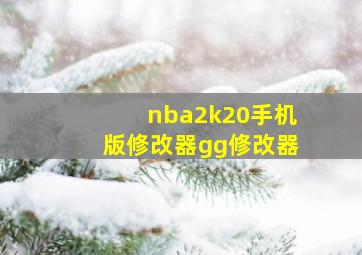 nba2k20手机版修改器gg修改器