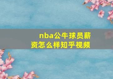 nba公牛球员薪资怎么样知乎视频