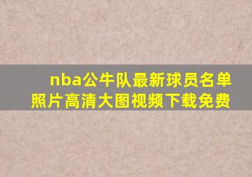 nba公牛队最新球员名单照片高清大图视频下载免费