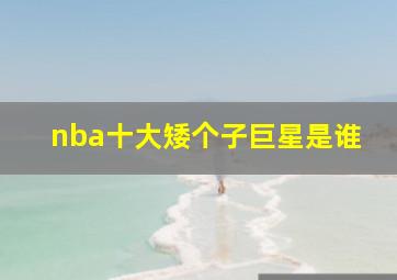 nba十大矮个子巨星是谁