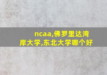 ncaa,佛罗里达湾岸大学,东北大学哪个好