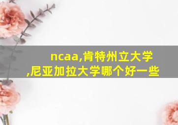 ncaa,肯特州立大学,尼亚加拉大学哪个好一些