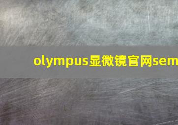 olympus显微镜官网sem