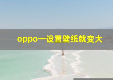 oppo一设置壁纸就变大