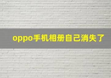 oppo手机相册自己消失了