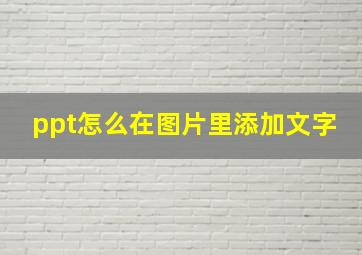 ppt怎么在图片里添加文字