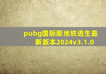 pubg国际服地铁逃生最新版本2024v3.1.0