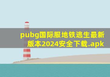 pubg国际服地铁逃生最新版本2024安全下载.apk