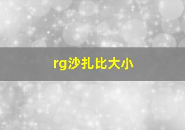 rg沙扎比大小