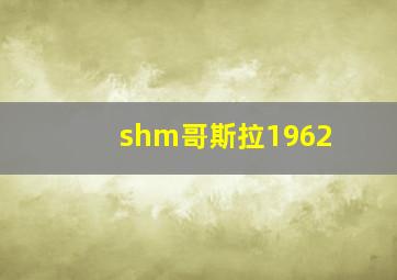 shm哥斯拉1962