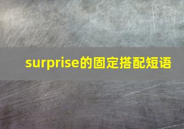 surprise的固定搭配短语