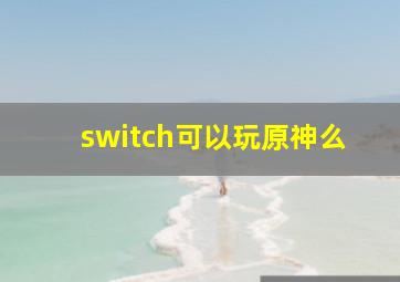 switch可以玩原神么