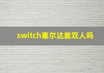 switch塞尔达能双人吗