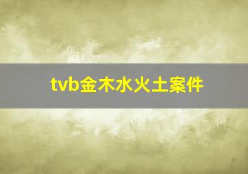 tvb金木水火土案件