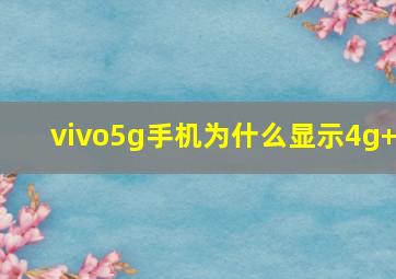 vivo5g手机为什么显示4g+