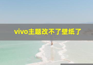 vivo主题改不了壁纸了