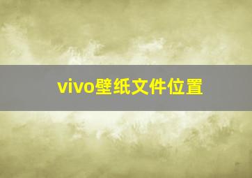 vivo壁纸文件位置