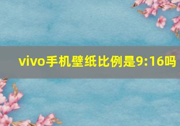 vivo手机壁纸比例是9:16吗