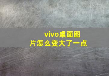 vivo桌面图片怎么变大了一点