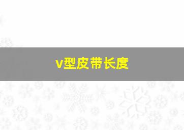 v型皮带长度