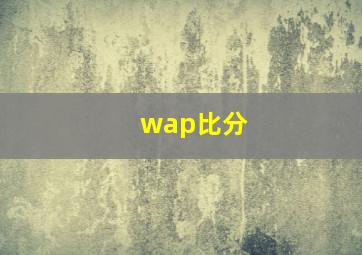 wap比分