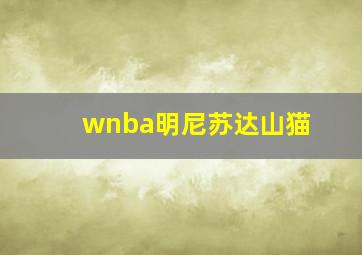 wnba明尼苏达山猫