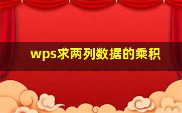 wps求两列数据的乘积