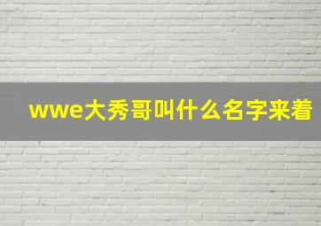 wwe大秀哥叫什么名字来着