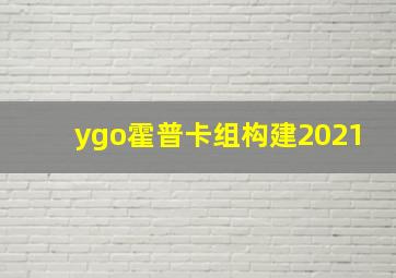 ygo霍普卡组构建2021