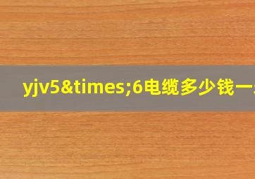 yjv5×6电缆多少钱一米