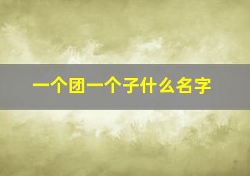 一个团一个子什么名字