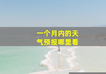 一个月内的天气预报哪里看