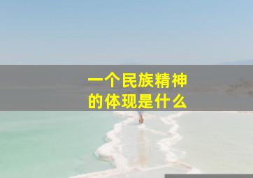 一个民族精神的体现是什么