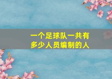 一个足球队一共有多少人员编制的人