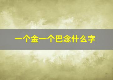 一个金一个巴念什么字