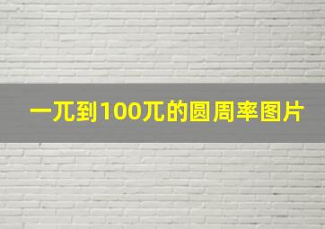 一兀到100兀的圆周率图片