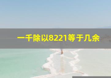 一千除以8221等于几余