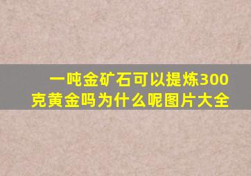 一吨金矿石可以提炼300克黄金吗为什么呢图片大全