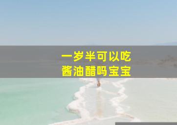 一岁半可以吃酱油醋吗宝宝