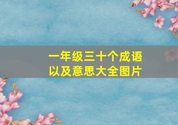 一年级三十个成语以及意思大全图片