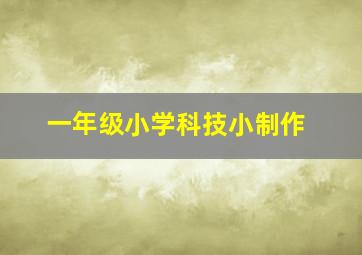 一年级小学科技小制作