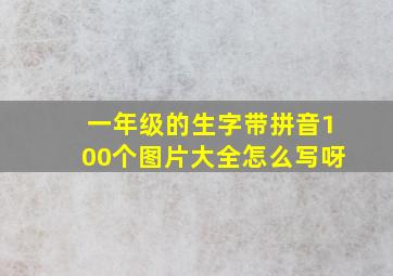 一年级的生字带拼音100个图片大全怎么写呀