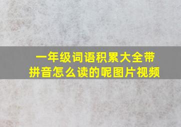 一年级词语积累大全带拼音怎么读的呢图片视频