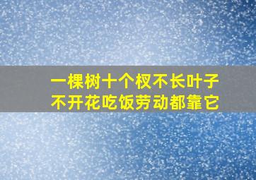 一棵树十个杈不长叶子不开花吃饭劳动都靠它