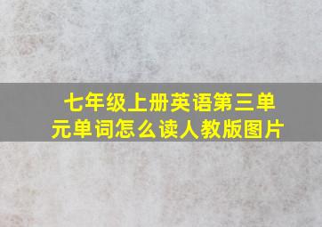 七年级上册英语第三单元单词怎么读人教版图片