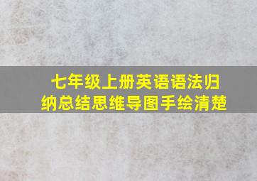 七年级上册英语语法归纳总结思维导图手绘清楚