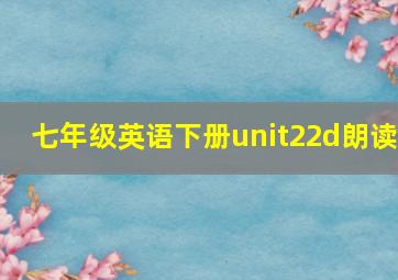 七年级英语下册unit22d朗读