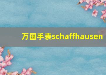 万国手表schaffhausen